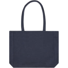 Load image into Gallery viewer, Trace Weekender 500 g/m² Aware™ recycled tote bag — Navy (front)