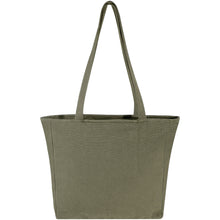 Load image into Gallery viewer, Trace Weekender 500 g/m² Aware™ recycled tote bag — Green (back)