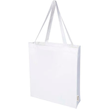 Load image into Gallery viewer, Madras 140 g/m² GRS recycled cotton gusset tote bag 12L — White