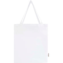 Load image into Gallery viewer, Madras 140 g/m² GRS recycled cotton gusset tote bag 12L — White (front)