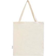 Load image into Gallery viewer, Madras 140 g/m² GRS recycled cotton gusset tote bag 12L — Natural (back)