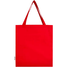 Load image into Gallery viewer, Madras 140 g/m² GRS recycled cotton gusset tote bag 12L — Red (back)