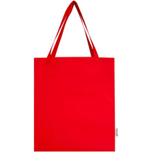 Load image into Gallery viewer, Madras 140 g/m² GRS recycled cotton gusset tote bag 12L — Red (front)