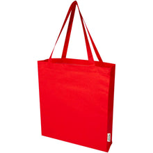 Load image into Gallery viewer, Madras 140 g/m² GRS recycled cotton gusset tote bag 12L — Red