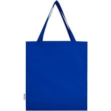 Load image into Gallery viewer, Madras 140 g/m² GRS recycled cotton gusset tote bag 12L — Royal blue (back)