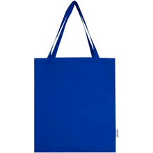 Load image into Gallery viewer, Madras 140 g/m² GRS recycled cotton gusset tote bag 12L — Royal blue (front)