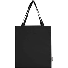 Load image into Gallery viewer, Madras 140 g/m² GRS recycled cotton gusset tote bag 12L — Black (front)