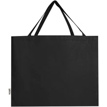 Load image into Gallery viewer, Odessa 220 g/m² GRS recycled cotton tote bag 40L — Black (back)
