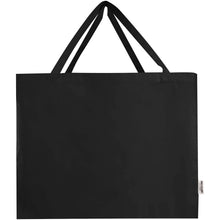 Load image into Gallery viewer, Odessa 220 g/m² GRS recycled cotton tote bag 40L — Black (front)