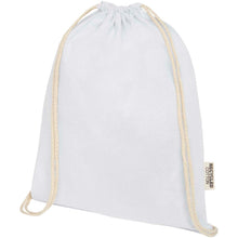 Load image into Gallery viewer, Oregon 140 g/m² GRS recycled cotton drawstring bag — White