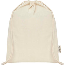 Load image into Gallery viewer, Oregon 140 g/m² GRS recycled cotton drawstring bag — Natural (front)