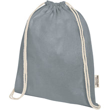 Load image into Gallery viewer, Oregon 140 g/m² GRS recycled cotton drawstring bag — Grey