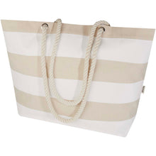 Load image into Gallery viewer, Florida 270 g/m² GRS recycled beach tote bag 18L — Natural / White (detail)