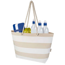 Load image into Gallery viewer, Florida 270 g/m² GRS recycled beach tote bag 18L — Natural / White (detail 2)