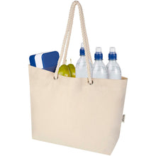Load image into Gallery viewer, Florida 270 g/m² GRS recycled beach tote bag 18L — Natural / Natural (detail 2)