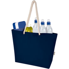 Load image into Gallery viewer, Florida 270 g/m² GRS recycled beach tote bag 18L — Navy (detail 2)