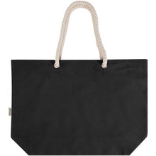 Load image into Gallery viewer, Florida 270 g/m² GRS recycled beach tote bag 18L — Black / Black (back)