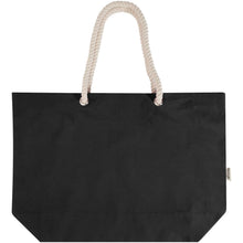 Load image into Gallery viewer, Florida 270 g/m² GRS recycled beach tote bag 18L — Black / Black (front)