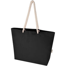 Load image into Gallery viewer, Florida 270 g/m² GRS recycled beach tote bag 18L — Black / Black