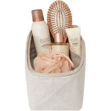 Load image into Gallery viewer, Trace 500 g/m² Aware™ recycled toiletry organiser — Oatmeal (detail)