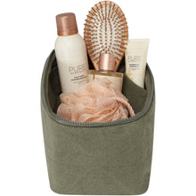 Load image into Gallery viewer, Trace 500 g/m² Aware™ recycled toiletry organiser — Green (detail)