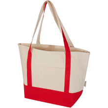 Load image into Gallery viewer, Sam 320 g/m² GRS recycled cotton tote bag — Red / Natural