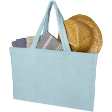 Load image into Gallery viewer, Siam GRS recycled terry beach tote bag 13L — Cloud Blue (detail)