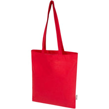 Load image into Gallery viewer, Madras Blend 140 g/m² GRS recycled cotton tote bag 7L — Red
