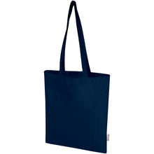 Load image into Gallery viewer, Madras Blend 140 g/m² GRS recycled cotton tote bag 7L — Navy