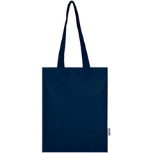 Load image into Gallery viewer, Madras Blend 140 g/m² GRS recycled cotton tote bag 7L — Navy (front)