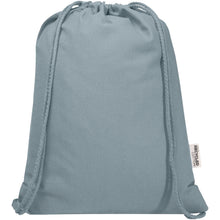Load image into Gallery viewer, Oregon Blend 140 g/m² GRS recycled drawstring bag 5L — Grey (front)