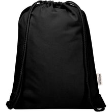 Load image into Gallery viewer, Oregon Blend 140 g/m² GRS recycled drawstring bag 5L — Black (front)