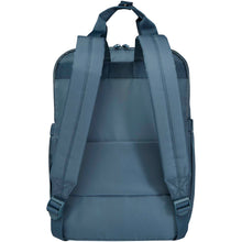 Load image into Gallery viewer, Trip 14” Aware™ recycled travel laptop backpack 9L — Hale Blue (back)