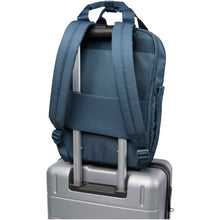 Load image into Gallery viewer, Trip 14” Aware™ recycled travel laptop backpack 9L — Hale Blue (detail)