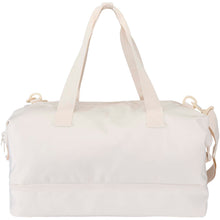 Load image into Gallery viewer, Trip Aware™ recycled travel duffel bag 42L — Off white (back)