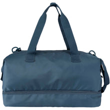 Load image into Gallery viewer, Trip Aware™ recycled travel duffel bag 42L — Hale Blue (back)