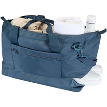 Load image into Gallery viewer, Trip Aware™ recycled travel duffel bag 42L — Hale Blue (detail 2)