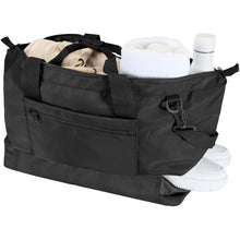 Load image into Gallery viewer, Trip Aware™ recycled travel duffel bag 42L — Black (detail 2)