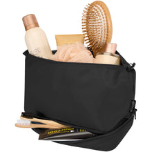 Load image into Gallery viewer, Trip Aware™ recycled travel toiletry bag 6L — Black (detail)