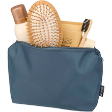 Load image into Gallery viewer, Trip Aware™ recycled travel toiletry pouch 2L — Hale Blue (detail)