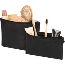 Load image into Gallery viewer, Swift GRS recycled toiletry bag set — Black (detail)