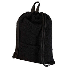 Load image into Gallery viewer, Bear GRS recycled sherpa drawstring backpack 9L — Black