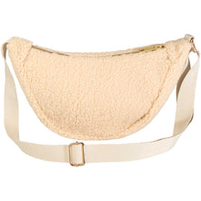 Load image into Gallery viewer, Bear GRS recycled sherpa crossbody bag 3L — Natural (back)