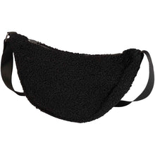 Load image into Gallery viewer, Bear GRS recycled sherpa crossbody bag 3L — Black