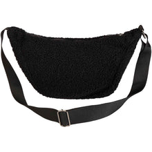 Load image into Gallery viewer, Bear GRS recycled sherpa crossbody bag 3L — Black (back)