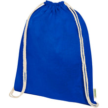 Load image into Gallery viewer, Odisha 140 g/m² OCS organic drawstring bag 5L  — Royal blue