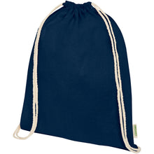 Load image into Gallery viewer, Odisha 140 g/m² OCS organic drawstring bag 5L  — Navy