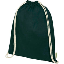 Load image into Gallery viewer, Odisha 140 g/m² OCS organic drawstring bag 5L  — Dark green