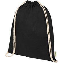 Load image into Gallery viewer, Odisha 140 g/m² OCS organic drawstring bag 5L  — Black