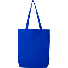 Load image into Gallery viewer, Odisha 180 g/m² OCS organic wide bottom tote bag 11L  — Royal blue (front)